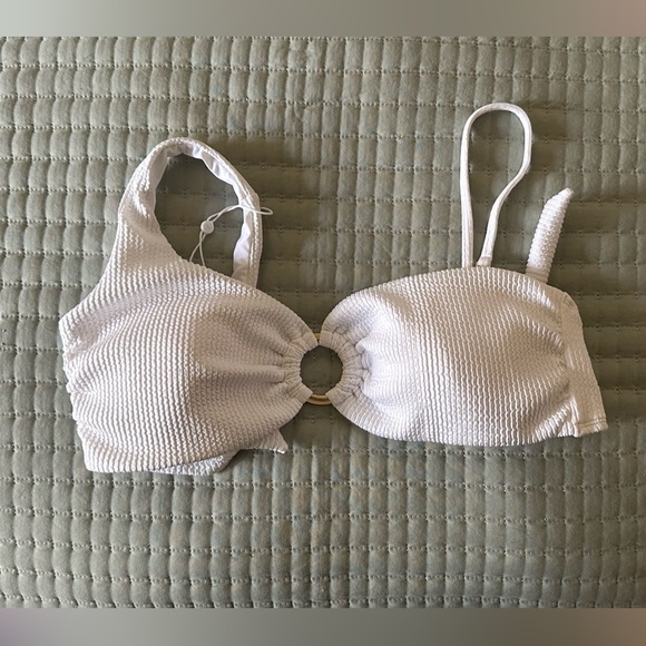 White Ribbed Bikini Top - Picture 4 of 7